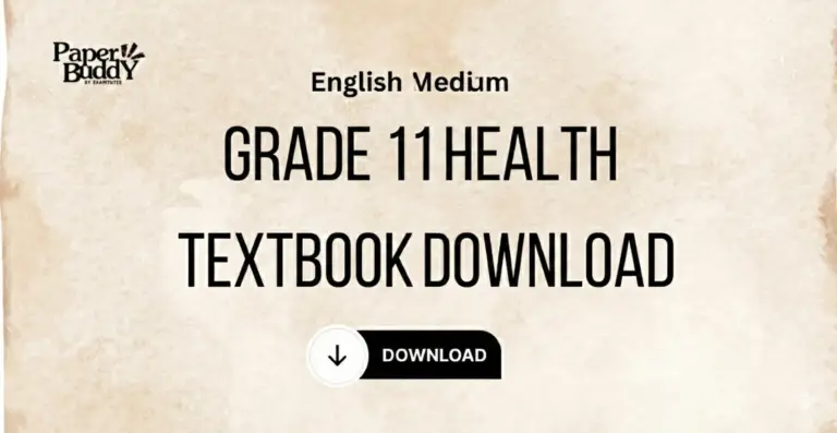 Grade 11 Health Textbook English Medium – PDF Download