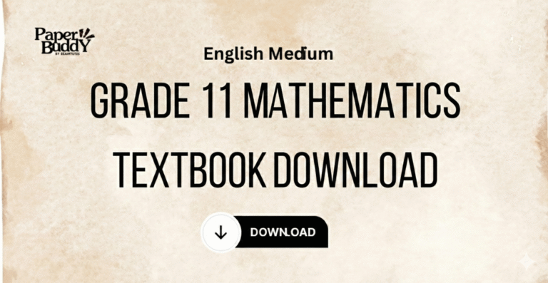 Grade 11 Mathematics Textbook English Medium