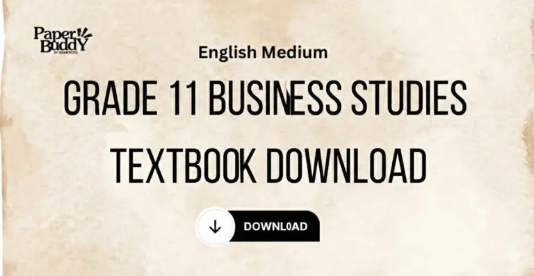 Grade 11 Business Studies Textbook English Medium – PDF Download