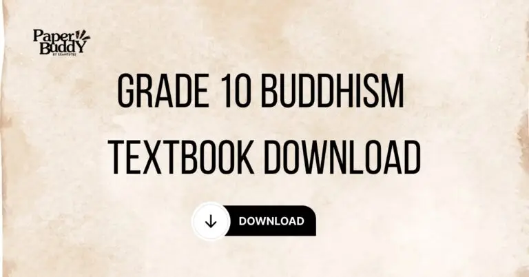 Grade 10 Buddhism Textbook PDF Download (New Syllabus)