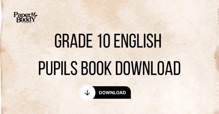 Grade 10 English Pupil’s Book PDF Download (New Syllabus)