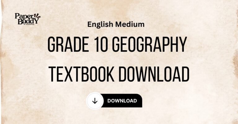 Grade 10 Geography Textbook English Medium – PDF Download
