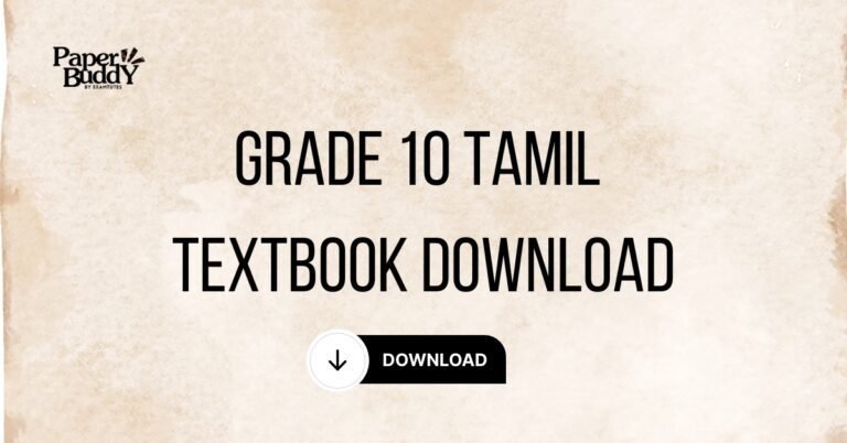 Grade 10 Tamil Textbook PDF Download – New Syllabus